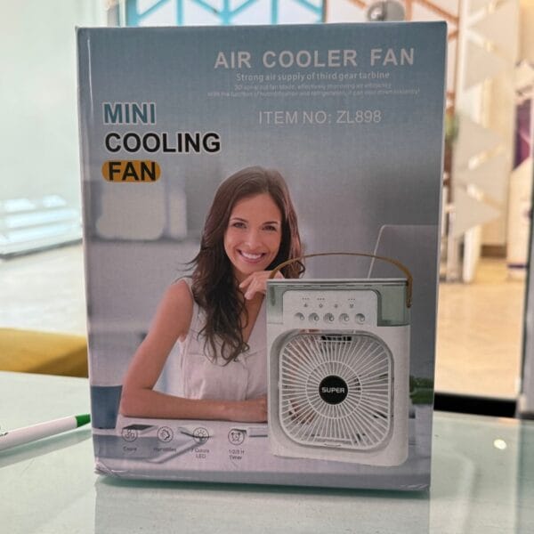 10-Inch USB Portable Air Conditioner Fan with LED & Humidifier - Image 5