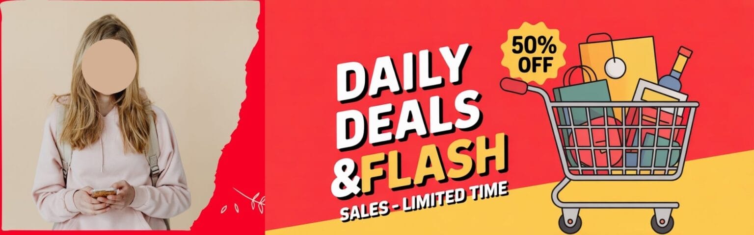 Waqas World Market daily deals and flash sales offering up to 50% discount on top categories for a limited time