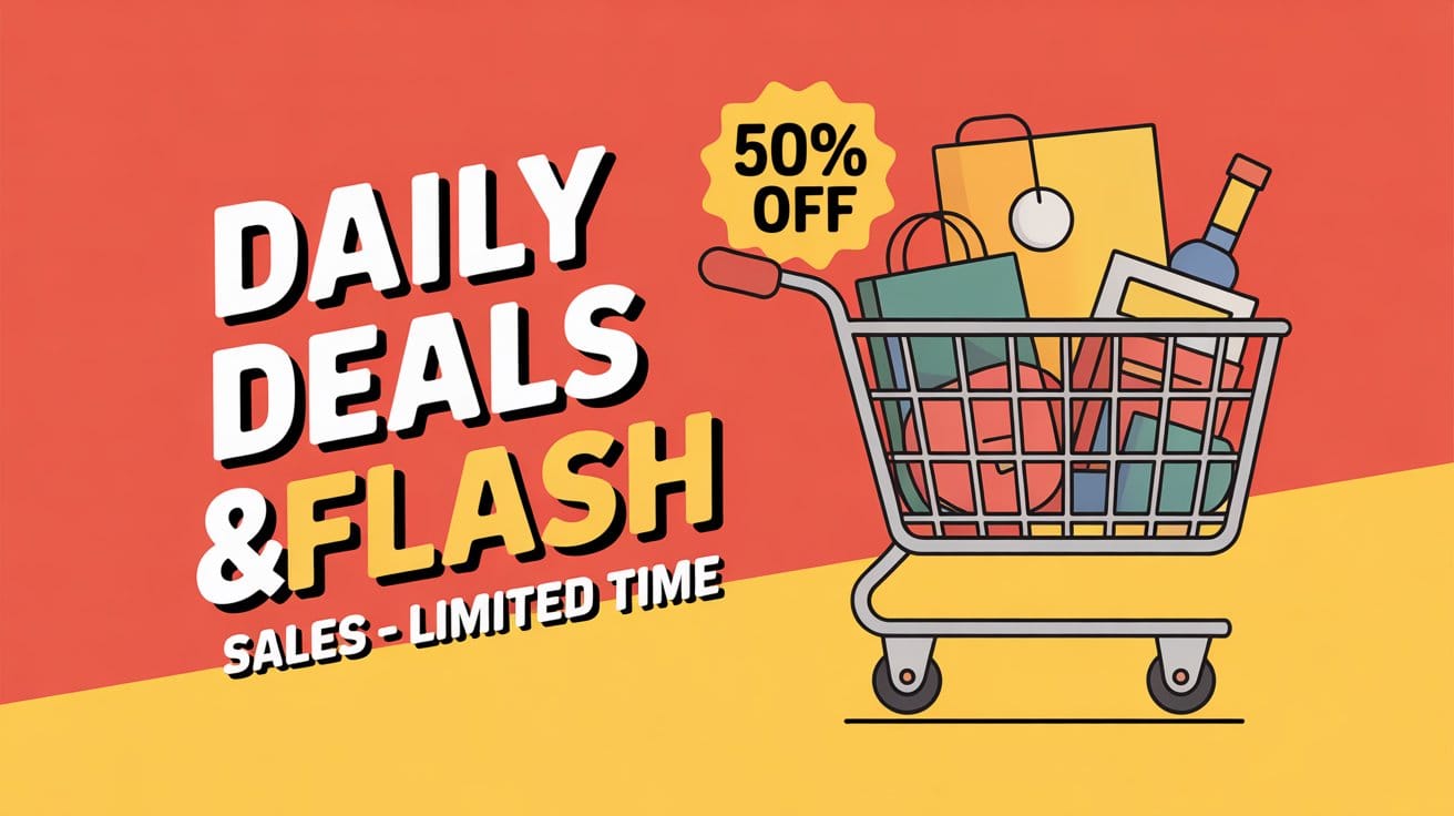 Shopping cart with daily deals and discount offers at Waqas World Market