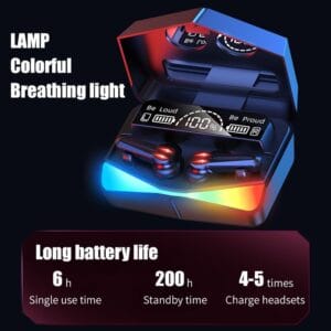 Wireless Bluetooth Gaming Earphones M28 with Low Latency and Breathing Light