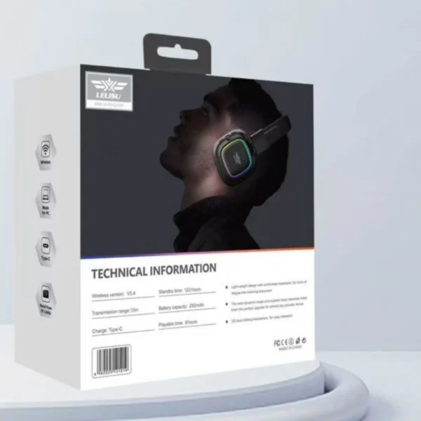 Lelisu LS-258 Wireless Stereo Headphones – Bluetooth 5.4 Over-Ear Headset - Image 4